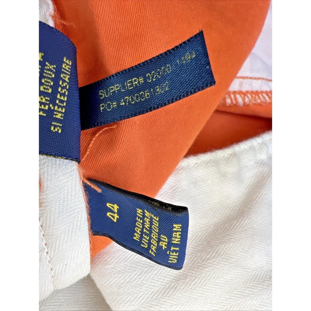 Polo Ralph Lauren Cargo Shorts Mens 44 Orange Cotton Classic Fit Utility Pocket